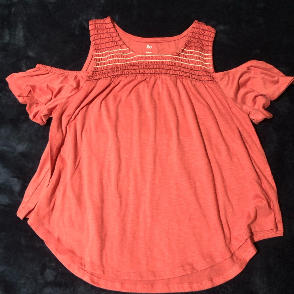 SO Mauve Cold Shoulder Blouse